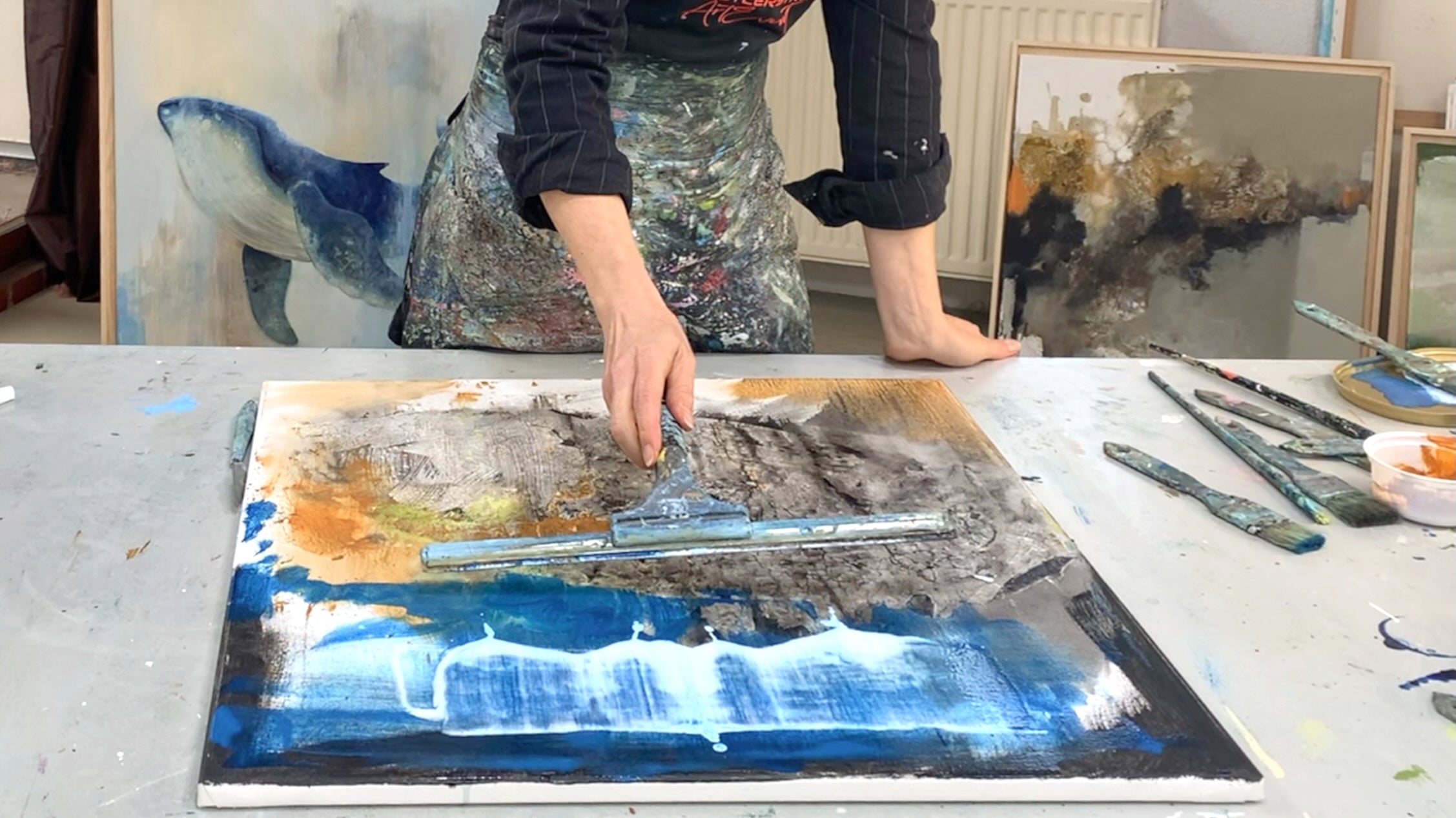 Wenn ein „Fehler“ das Bild rettet: Intuitiv malen mit Acryl \u0026 Crackle –  Künstlerstreich UG, image size:2255x1268