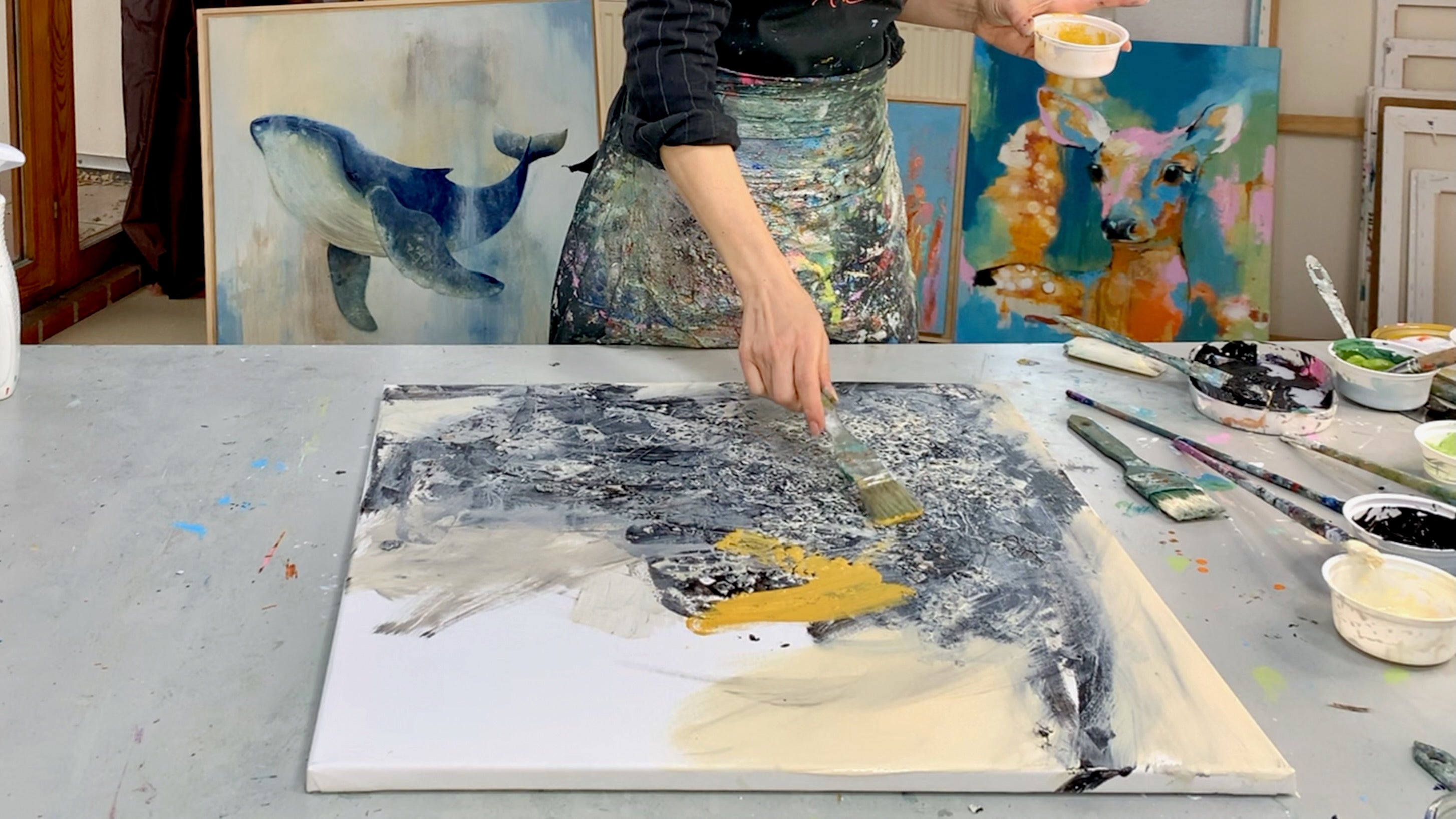 Struktur mit Eierschalen – abstrakte Landschaft mit Energie & Flow