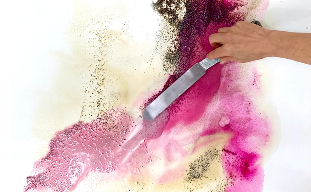 Acryl fließen lassen mit Kaffee & Struktur - Einfach loslassen (Anfänger)