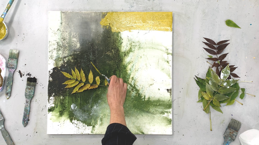 Strukturen in abstrakter Malerei, Erde und Acryl