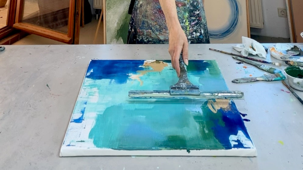 Intuitiv malen mit Pigment, Kreide & DIY-Werkzeugen