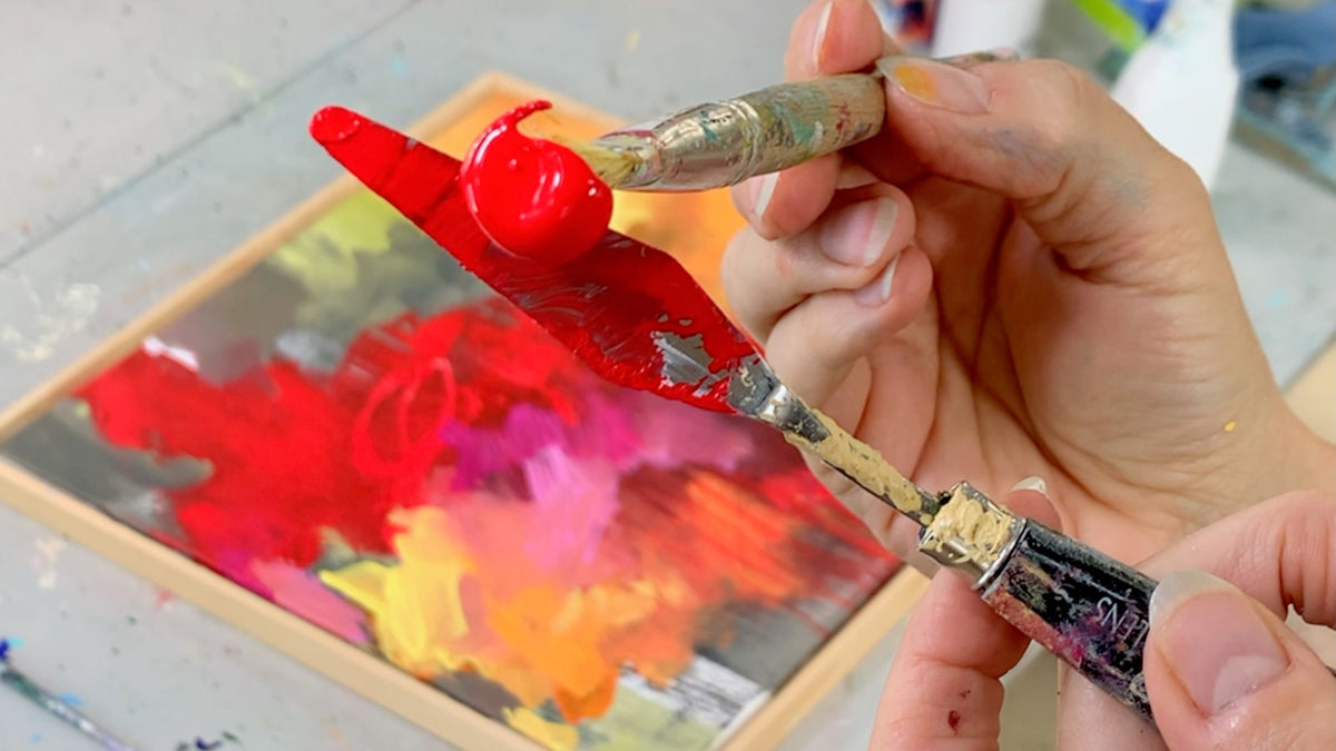 Abstrakte Acrylmalerei und die Frage wann ein Bild fertig ist