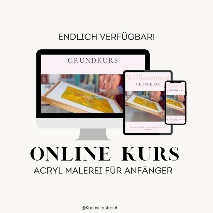 Online Grundkurs Abstrakte Acryl Malerei für Anfänger – Entfalte deine Kreativität