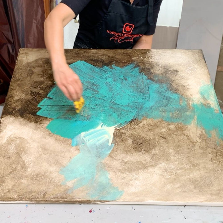 Waldboden – Atelierprozess-Video | Intuitive abstrakte Acrylmalerei auf großer Leinwand (Deutsch)