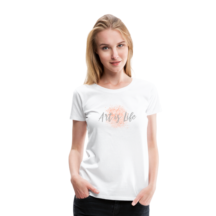 Women’s Premium T-Shirt Art is Life - Weiß