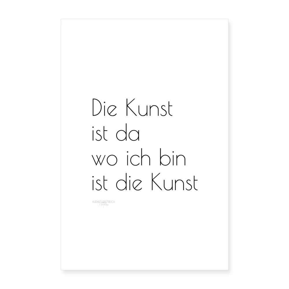 Kunst ist Poesie 40x60 cm - Weiß